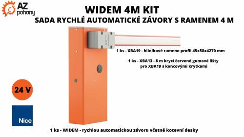 WIDEM 4m Kit - sada rychlé automatické závory s ramenem 4 m